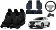 Conjunto de Capas de Couro HR-V 15-24 + Tapetes e Capa de Volante Luxuosa Conjunto de Capas de Couro HR-V 15-24 + Tapetes e Capa de Volante Luxuosa