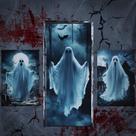 Conjunto de capas de portas de janela de Halloween Fanfanwin Ghost 180x80cm