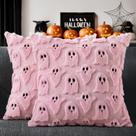 Conjunto de capas de travesseiro MIULEE de Halloween de 2 pelúcias rosa de 46 x 46 cm