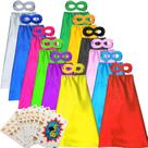 Conjunto de capas e máscaras de super-heróis ADJOY para crianças - 12 conjuntos Conjunto de capas e máscaras de super-heróis ADJOY para crianças - 12 conjuntos