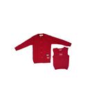 Conjunto de Cardigan Vermelho