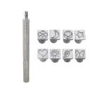 Conjunto de carimbos com padrão de metal Co-Link, 8 peças de aço carbono