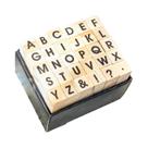 Conjunto De Carimbos De Madeira Série Máquina De Escrever Com 30 Letras A-Z Em Inglês Para Notas