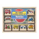 Conjunto de carimbos Melissa & Doug My First Wooden Vehicles com tinta