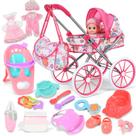 Conjunto de Carrinho para Boneca Bebê ALLROAD 12,5" com Acessórios