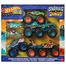 Conjunto de Carrinhos Hot Wheels - Tubarões vs Dinossauros - 1:64 - Mattel