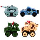 Conjunto de carros de brinquedo Children Take Apart, modelo de carro DIY, 4 unidades