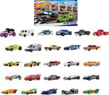 Conjunto de carros de brinquedo Hot Wheels ABC Racers 26 unidades em escala 1:64 para crianças a partir de 3 anos