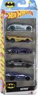 Conjunto de carros de brinquedo Hot Wheels Batman 1:64 Die-Cast, pacote com 5 Conjunto de carros de brinquedo Hot Wheels Batman 1:64 Die-Cast, pacote com 5