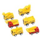Conjunto de carros para veículos de construção, 6 unidades, mini motor Pull Back