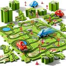 Conjunto de carros Puzzle Race Track Beby Buty para crianças e meninos de 3 a 6 anos