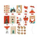 Conjunto De Cartões De Natal Dobráveis 26 Peças Com Envelopes, Cartões De Presente DIY Para Festa De