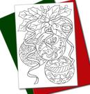 Conjunto de cartões para colorir de Natal Art Eclect, 10 cartões e envelopes