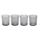 Conjunto de Castiçais 4 Peças de Vidro 7x7x7cm - SD0266