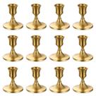 Conjunto de castiçais de metal dourado Sziqiqi de 12, 7 cm de altura