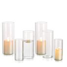 Conjunto de castiçais Glasseam Glass Candle Cylinders Clear