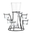 Conjunto de castiçais Koehlerhomedecor Black Metal com vaso de vidro
