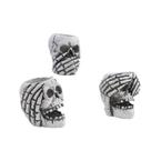 Conjunto de castiçais Skull, resina, decoração gótica de Halloween