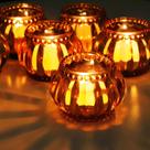 Conjunto de castiçais Woho Amber Tealight Glass (6 unidades)