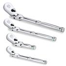 Conjunto de catracas de cabeça flexível Wrench SK de 4 peças 1/4", 3/8", 1/2"