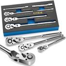 Conjunto de catracas Flex Head YIYEIE, 6 peças, 1/4, 3/8, 1/2 Drive