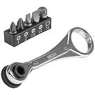 Conjunto de catracas Klein Tools 65200 Mini de 5 peças com Phillips, com fenda