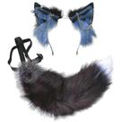 Conjunto de cauda Ekwikzz Wolf Ears, cosplay fofo e ajustável