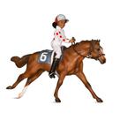 Conjunto de Cavalo de Brinquedo Breyer Cheryl White Cavaleira & Livro 6236