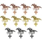 Conjunto de cavalos para o jogo de tabuleiro de corrida de cavalos Grhonior 11 Metal