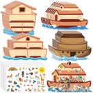 Conjunto de cenas de adesivos Tenceur Noah's Ark com fundos e adesivos