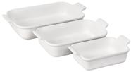 Conjunto de Cerâmica Le Creuset Heritage 3 Peças Retangulares Branco