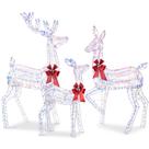 Conjunto de cervos de Natal iluminados ao ar livre Best Choice, 3 peças, 152 cm