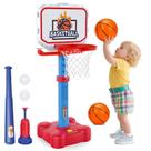 Conjunto de cesta de basquete e bola T Tsomtto 4 em 1 para crianças de 1 a 3 anos