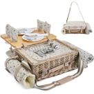 Conjunto de cesta de piquenique SatisInside para 4 pessoas com mesa e cobertor