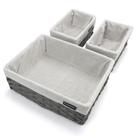 Conjunto de cestas de armazenamento Brookstone Wicker Shelf 3 peças Boho
