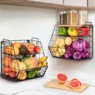 Conjunto de cestas de frutas Gracenal com tábua de corte de bambu, pacote com 2