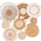 Conjunto de cestas de parede See Seattle Boho Woven Rattan, pacote com 9