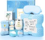 Conjunto de cestas de presentes de spa Kalokey para mulheres com copo e vela