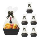 Conjunto de cestas de presentes Worown 25x20x12 cm Kraft, pacote com 6 unidades, preto Conjunto de cestas de presentes Worown 25x20x12 cm Kraft, pacote com 6 unidades, preto