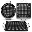 Conjunto de Cestas para Grelhar Qetumst 3 Peças Antiaderente para Churrasco Conjunto de Cestas para Grelhar Qetumst 3 Peças Antiaderente para Churrasco