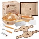 Conjunto de cestos à prova de pão Banneton ABIOTO 9 redondos 10 ovais