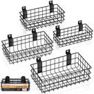 Conjunto de cestos Slatwall INCLY Black Metal Hanging Storage