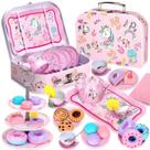 Conjunto de chá Auney para meninas, 36 unidades, conjunto de festa de chá de unicórnio em lata, brinquedos para meninas de 3 a 6 anos, brinquedos para crianças e meninas, presentes para a hora da festa de chá, incluindo estojo de transporte (brinquedo de unicórnio)