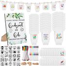 Conjunto de chá de bebê Pydeeirom 201 unidades com decoração de babadores e macacões