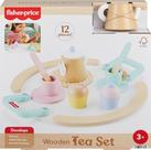 Conjunto de chá de brinquedo Fisher-Price Wood de 12 peças para crianças de 3 anos ou mais