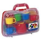 Conjunto de chá de brinquedo Peterkin em estojo de transporte para a festa de Alice Hatters
