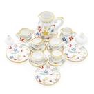 Conjunto de chá de porcelana em miniatura Odoria, escala 1/12, 15 unidades