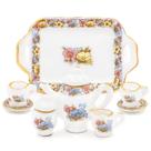 Conjunto de chá em miniatura Odoria, escala 1/12, Dollhouse, 8 peças de porcelana