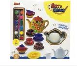 Conjunto de Chá Infantil Coleção Art Craft 6 Peças Cerâmica
