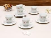 Conjunto de Chá Porcelana 6 Peças